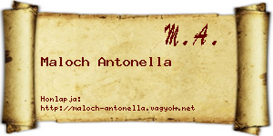Maloch Antonella névjegykártya
